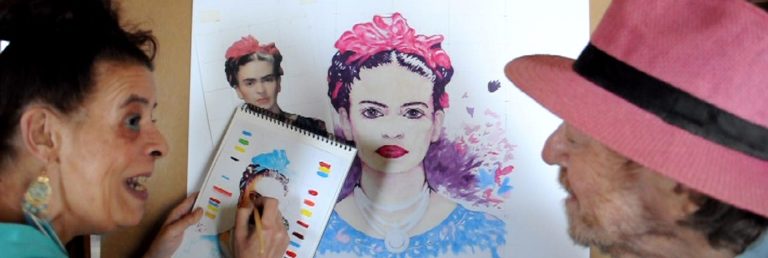 Teken Les - Kahlo Kunstenaar Jozef Bloks geeft les 'portret tekenen'